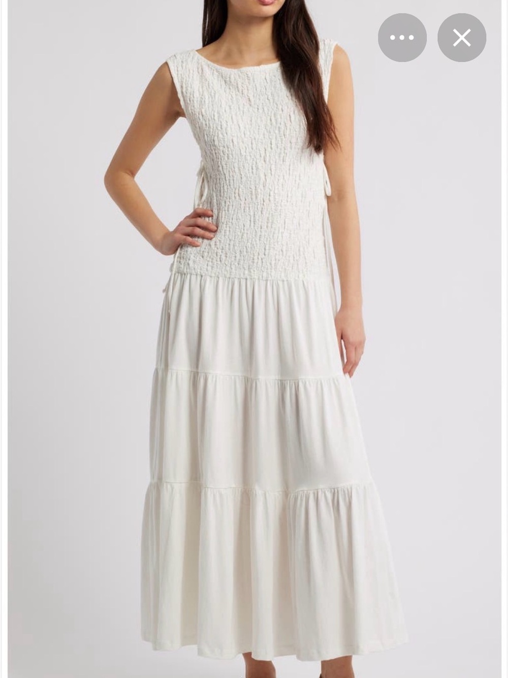 Free People Light Green Textured Tiered Maxi Dress XL - Picture 2 of 7